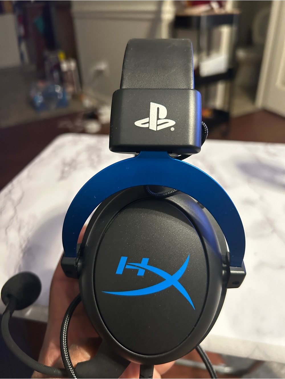 Sony Black and Blue Gaming Headset with PlayStation Logo